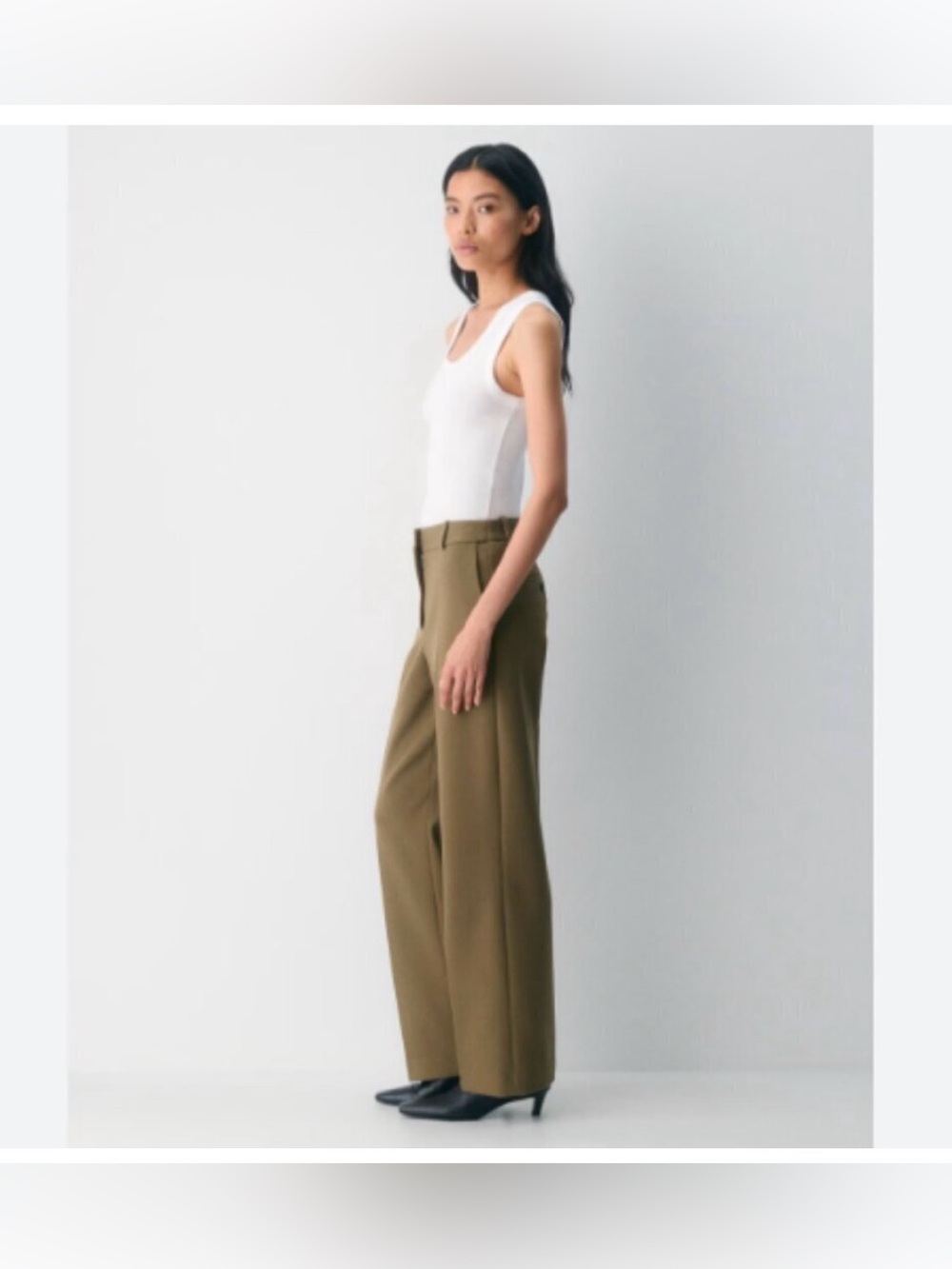 Babaton Agency Pant in Olive (Wool version)